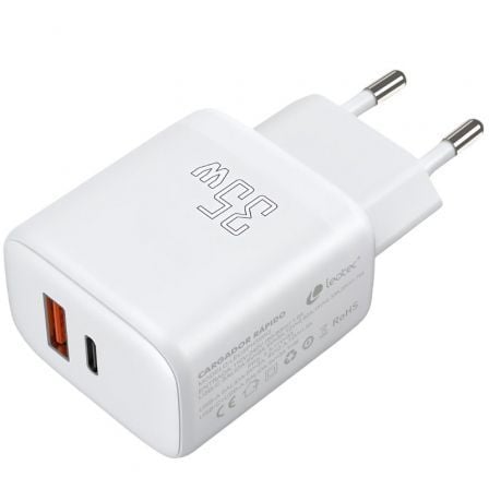 Cargador de Pared Leotec LECSPH35W2W/ 1xUSB Tipo - C/ 1xUSB/ 35W - Tiensol