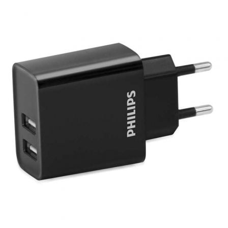 Cargador de Pared Philips DLP2610/ 2xUSB/ 15.5W - Tiensol