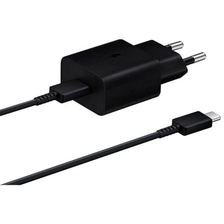 Cargador de Pared Samsung EP - T1510XBEGEU/ 1xUSB Tipo - C + Cable USB Tipo - C/ 15W - Tiensol