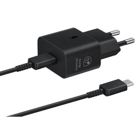 Cargador de Pared Samsung EP - T2510XBEGEU/ 1xUSB Tipo - C + Cable USB Tipo - C/ 25W - Tiensol