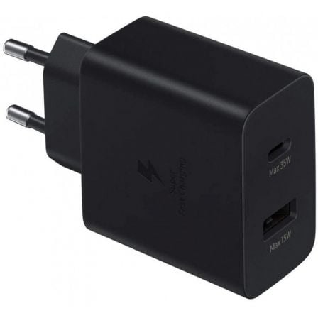 Cargador de Pared Samsung EP - TA220NBE/ 1xUSB Tipo - C/ 1xUSB/ 35W - Tiensol