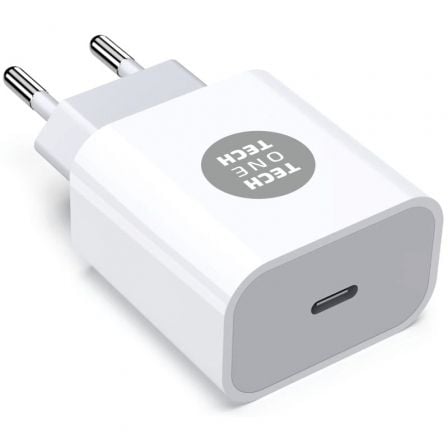 Cargador de Pared Tech One Tech TEC2260/ 1xUSB Tipo - C/ 20W - Tiensol