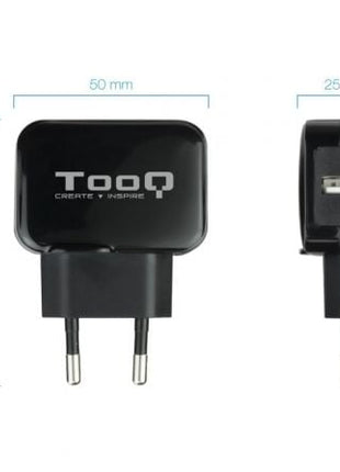 Cargador de Pared TooQ TQWC - 1S01/ 1xUSB/ 12W/ Negro - Tiensol