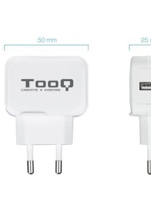 Cargador de Pared TooQ TQWC - 1S01WT/ 1xUSB/ 12W/ Blanco - Tiensol