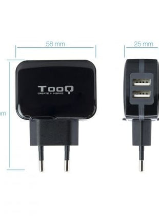 Cargador de Pared TooQ TQWC - 1S02/ 2xUSB/ 17W - Tiensol