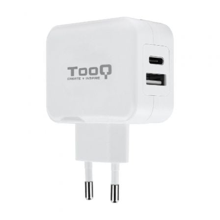 Cargador de Pared TooQ TQWC - 2SC02WT/ 1xUSB Tipo - C/ 1x USB/ 27W - Tiensol