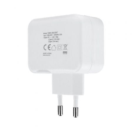 Cargador de Pared TooQ TQWC - 2SC02WT/ 1xUSB Tipo - C/ 1x USB/ 27W - Tiensol