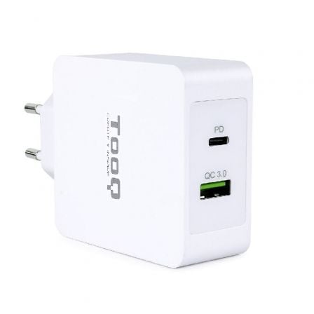 Cargador de Pared TooQ TQWC - 2SC03WT/ 1xUSB Tipo - C/ 1xUSB/ 48W - Tiensol