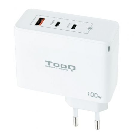 Cargador de Pared TooQ TQWC - GANQC2PD100W/ 2xUSB Tipo - C/ 1xUSB/ 100W - Tiensol