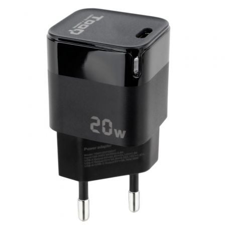 Cargador de Pared TooQ TQWC - PD20/ 1xUSB Tipo - C/ 20W - Tiensol