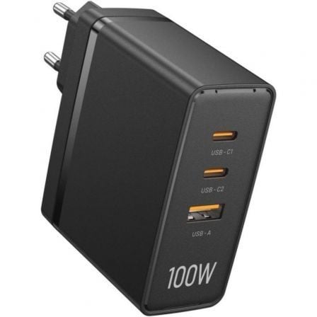 Cargador de Pared Vention FEGB0 - EU/ 2xUSB Tipo - C/ 1xUSB/ 100W - Tiensol