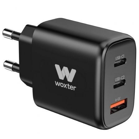 Cargador de Pared Woxter PE26 - 176/ 2xUSB Tipo - C + Cable USB Tipo - C/ 1xUSB/ 65W - Tiensol