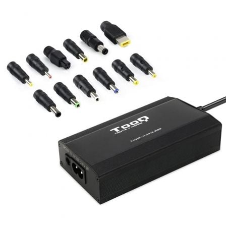 Cargador de Portátil TooQ TQLC - 100BS01M/ 100W/ Manual/ 12 Conectores/ Voltaje 12 - 24V/ 1 USB - Tiensol