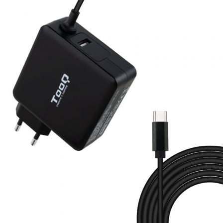 Cargador de Portátil TooQ TQLC - USBC65PD USB Tipo - C/ 65W/ Automático/ Voltaje 5 - 20V/ 1x USB - Tiensol