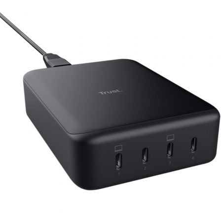 Cargador de Sobremesa Trust Maxo/ 4xUSB Tipo - C/ 240W/ Compatible con Portátiles - Tiensol