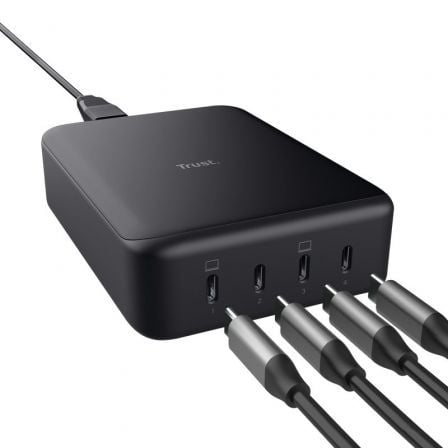 Cargador de Sobremesa Trust Maxo/ 4xUSB Tipo - C/ 240W/ Compatible con Portátiles - Tiensol