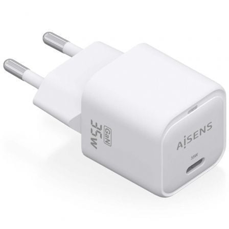 Cargador Gan de Pared Aisens ASCH - 35W1P022 - W/ 1xUSB Tipo - C/ 35W - Tiensol