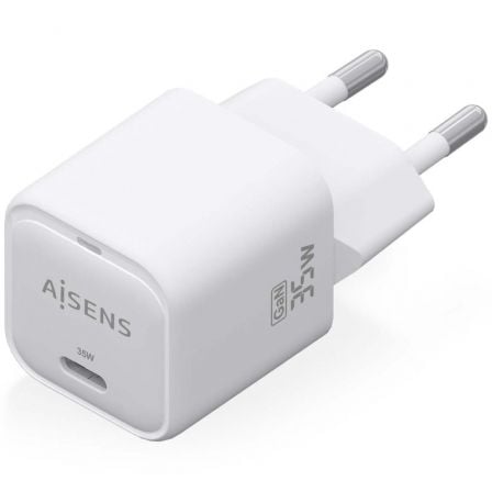 Cargador Gan de Pared Aisens ASCH - 35W1P022 - W/ 1xUSB Tipo - C/ 35W - Tiensol