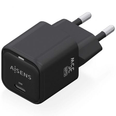 Cargador Gan de Pared Aisens ASCH - 35W1P023 - BK/ 1xUSB Tipo - C/ 35W - Tiensol