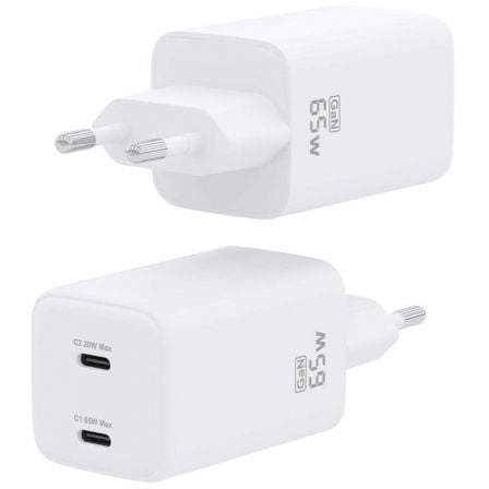 Cargador Gan de Pared Aisens ASCH - 65W2P039 - W/ 2xUSB Tipo - C/ 65W - Tiensol