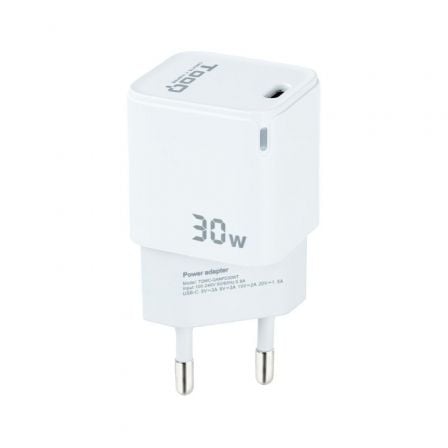 Cargador Gan de Pared TooQ TQWC - GANPD30WT/ 1xUSB Tipo - C/ 30W - Tiensol