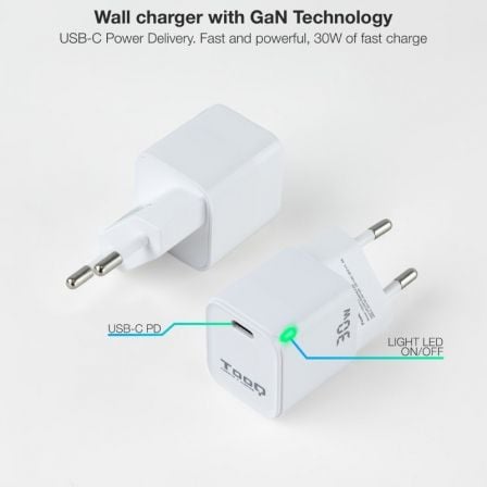 Cargador Gan de Pared TooQ TQWC - GANPD30WT/ 1xUSB Tipo - C/ 30W - Tiensol