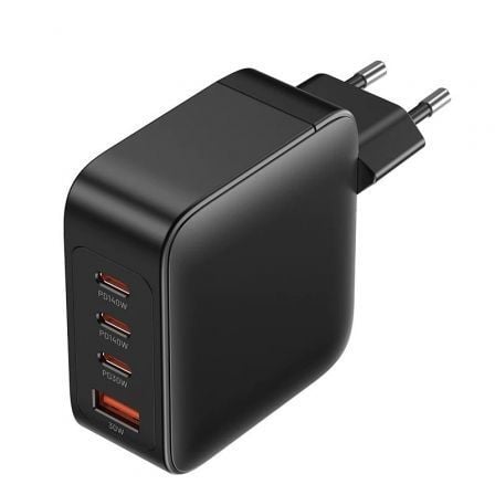 Cargador Gan de Pared Vention FEIB0 - EU/ 3xUSB Tipo - C + Cable USB Tipo - C/ 1xUSB/ 140W - Tiensol