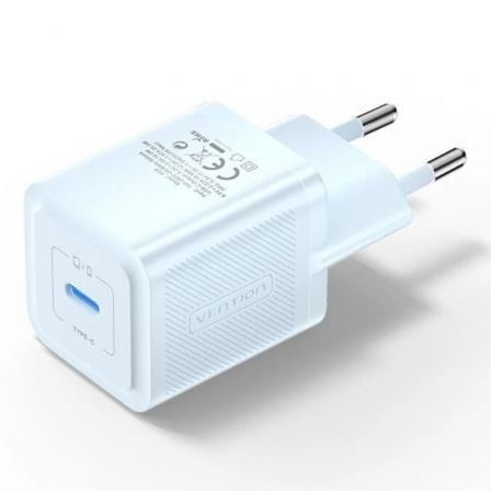 Cargador Gan de Pared Vention FEPL0 - EU/ 1xUSB Tipo - C/ 20W - Tiensol