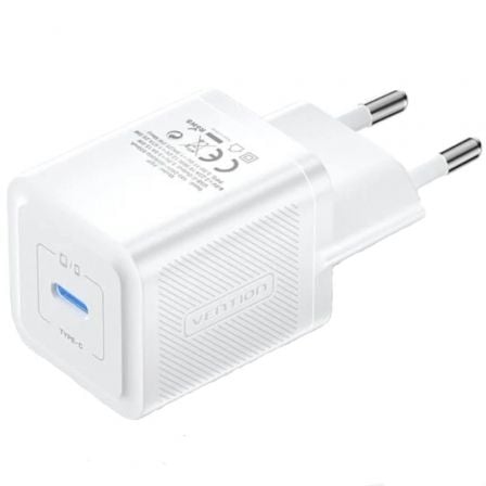 Cargador Gan de Pared Vention FEPW0 - EU/ 1xUSB Tipo - C/ 20W - Tiensol