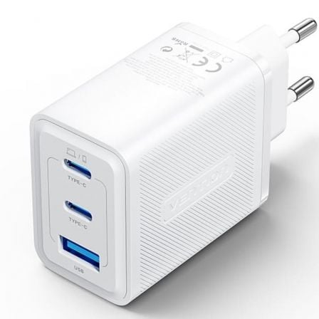 Cargador Gan de Pared Vention FERW0 - EU/ 2xUSB Tipo - C/ 1xUSB/ 65W - Tiensol