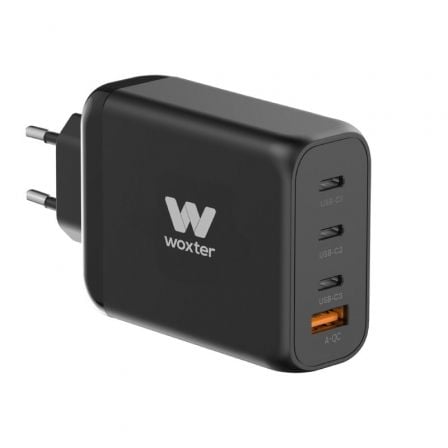 Cargador Gan de Pared Woxter PE26 - 177/ 3xUSB Tipo - C/ 1xUSB/ + Cable USB Tipo - C/ 100W - Tiensol