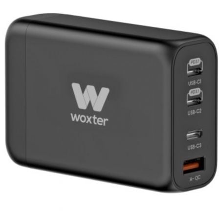 Cargador GaN de Pared Woxter PE26 - 178/ 3xUSB Tipo - C + Cable USB Tipo - C/ 1xUSB/ 140W - Tiensol