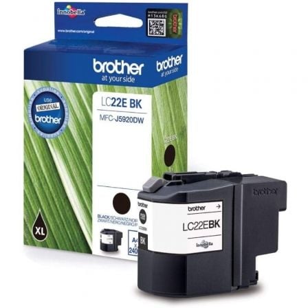 Cartucho de Tinta Original Brother LC - 22EBK XL Alta Capacidad/ Negro - Tiensol