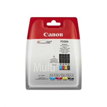 Cartucho de Tinta Original Canon CLI - 551 Multipack/ Cian/ Magenta/ Amarillo/ Negro / 551 - Tiensol