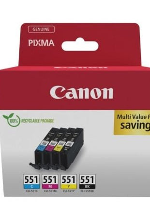 Cartucho de Tinta Original Canon CLI - 551 Multipack/ Cian/ Magenta/ Amarillo/ Negro / 6509B016 - Tiensol