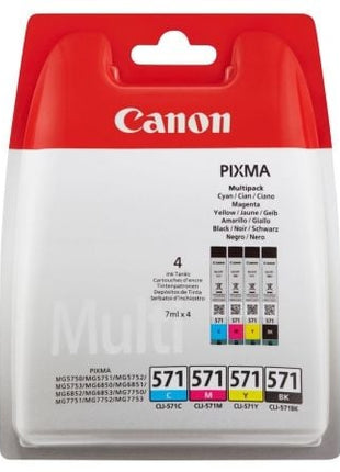 Cartucho de Tinta Original Canon CLI - 571 Multipack/ Cian/ Magenta/ Amarillo/ Negro / 0386C005 - Tiensol