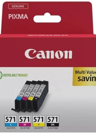 Cartucho de Tinta Original Canon CLI - 571 Multipack/ Cian/ Magenta/ Amarillo/ Negro / 0386C008 - Tiensol