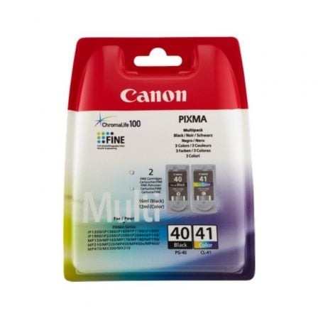 Cartucho de Tinta Original Canon PG - 40 + CL - 41 Multipack/ Negro/ Tricolor - Tiensol