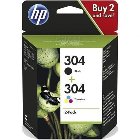 Cartucho de Tinta Original HP nº304 Multipack/ Negro/ Tricolor - Tiensol