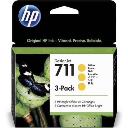 Cartucho de Tinta Original HP nº711 Multipack/ 3x Amarillo - Tiensol