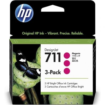 Cartucho de Tinta Original HP nº711 Multipack/ 3x Magenta - Tiensol