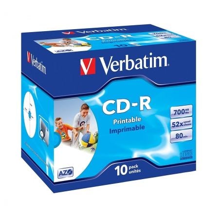 CD - R Verbatim AZO Imprimible 52X/ Caja - 10uds - Tiensol