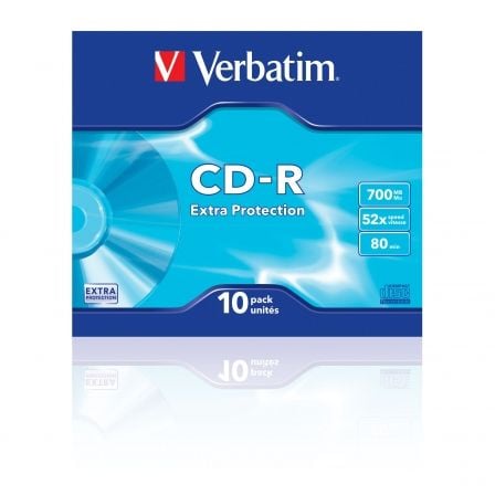 CD - R Verbatim Datalife 52X/ Estuche delgado - 10uds - Tiensol