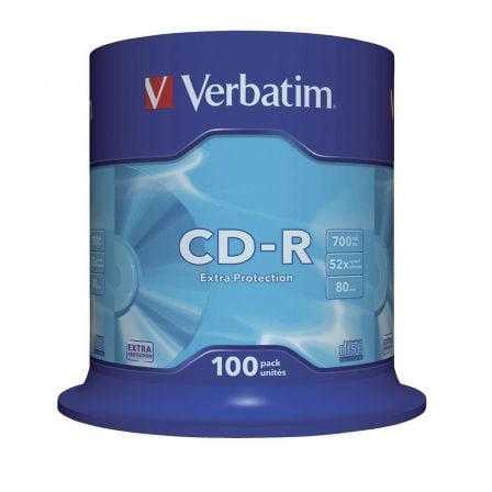 CD - R Verbatim Datalife 52X/ Tarrina - 100uds - Tiensol