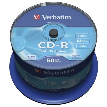 CD - R Verbatim Datalife 52X/ Tarrina - 50uds - Tiensol