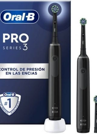 Cepillo Dental Braun Oral - B Series Pro 3 3000/ Incluye 4 Recambios/ Negro - Tiensol