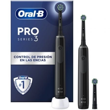 Cepillo Dental Braun Oral - B Series Pro 3 3000/ Incluye 4 Recambios/ Negro - Tiensol