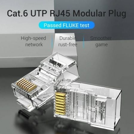 Conector RJ45 IDDR0 - 100/ Cat.6 UTP/ 100 uds - Tiensol