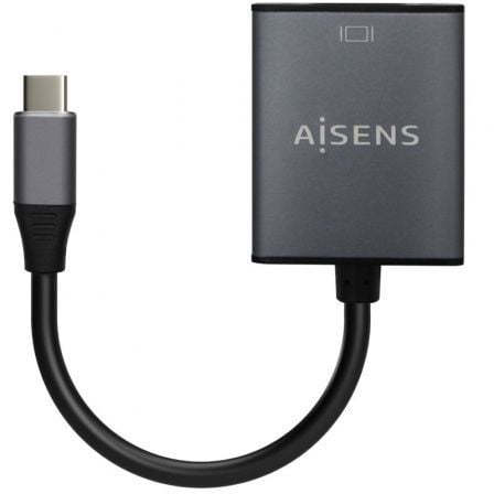 Conversor Aisens A109 - 0691/ USB Tipo - C Macho - VGA Hembra/ Hasta 27W/ 1250Mbps/ 15cm/ Gris - Tiensol