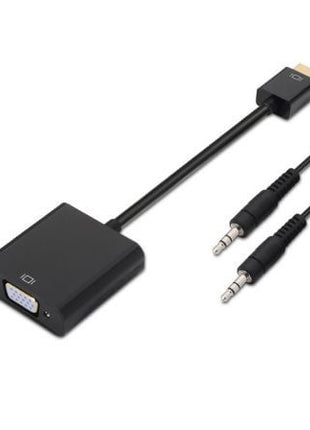 Conversor Aisens A122 - 0126/ HDMI Macho - VGA Hembra/ Jack 3.5 Hembra/ 10cm/ Negro - Tiensol